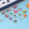 Wholesale Alloy Round Natural Glue Drop Dried Flower Pendant Accessories Handmade DIY Jewelry Earrings Necklace Bracelet Small Hanging Material