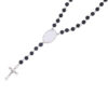 Wholesale Heat Transfer Rosary Beaded Necklace Cross Border Bead Necklace Heat Transfer Cross Metal Pendant