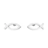 PVD Coated 18K Gold Real Gold Plated Fish 304 Stainless Steel Simple Style Waterproof Non Tarnish Ear Studs
