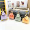 Wholesale Light Luxury Small Chanel Style Mini Bag Style Keychain Cute Plush Pearl Pendant Car Key Chain Hanging Gift