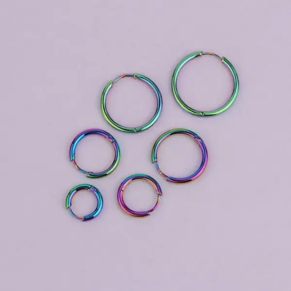 316L Stainless Steel Ear Cartilage Rings & Studs Geometric Waterproof Non Tarnish Surgical Steel Ear Cartilage Rings & Studs