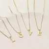 Wholesale Jewelry Simple Style Geometric Letter 201 Stainless Steel 18K Gold Plated Plating Pendant Necklace