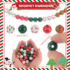 Wholesale Christmas Collection Candy Spiral Print Wooden Beads