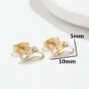Wholesale Real Gold Plated 304 Stainless Steel PVD Coated Hat Plating Simple Style Ear Studs For Women'S