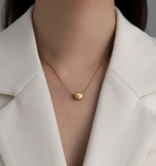 Wholesale Sweet Heart Shape Titanium Steel Artificial Gemstones Zircon Pendant Necklace In Bulk