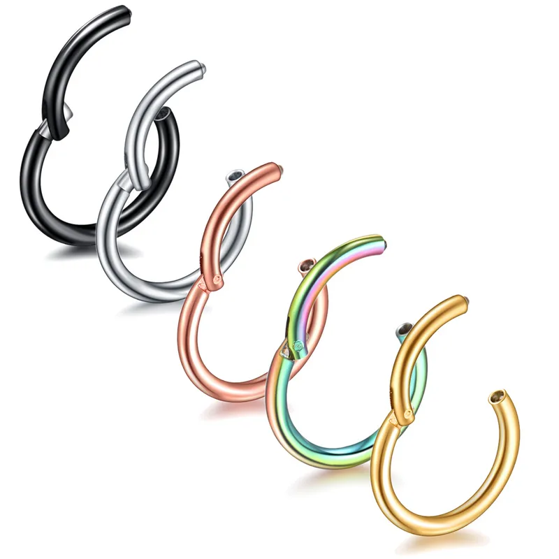 Wholesale 1 Piece Fashion Solid Color Plating Metal Nose Ring