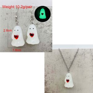 JE1407A+B earrings and necklace set / luminous