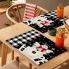 Wholesale Household Christmas Linen Printed Placemats Christmas Dining Table Non-Slip Heat Insulation Mats Wholesale Western Dining Table
