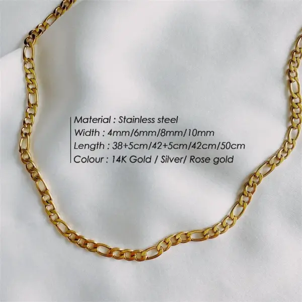 PVD Coated 14K Gold Real Gold Plated U Shape Stainless Steel Fashion Waterproof Non Tarnish 304 Stainless Steel Necklace