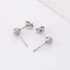 PVD Coated 18K Gold Plated Round Stainless Steel Simple Style Waterproof Non Tarnish Ear Studs
