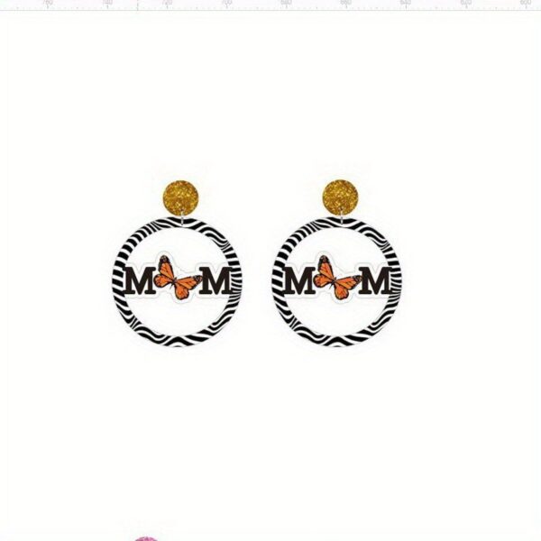 Wholesale Mother's Day MOM jewelry sunflower Daisy butterfly personality leopard stripe Cow Cow Vintage earrings