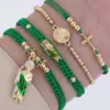 Wholesale Copper 18K Gold Plated Human Cross Bracelets