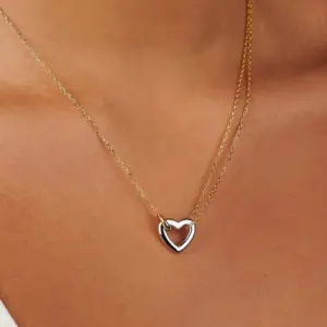 Gold and Silver Stitching Necklace