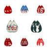 Wholesale Christmas Earrings, Christmas Tree Snowflake Reindeer PU Leather Earrings