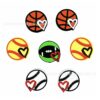 Wholesale [Hongzhou] ball sports theme new food grade silicone diy string pen keychain loose beads in stock
