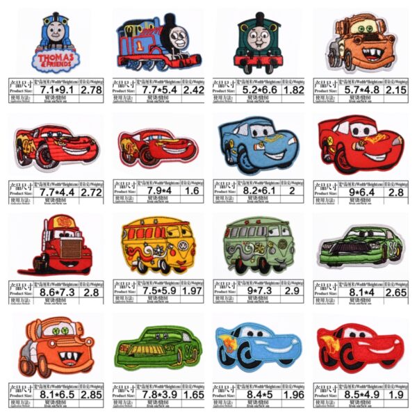 oly-6a92753416fb3a3e789489f404537ed9 Wholesale Car Cartoon Cartoon Children's Embroidery Cloth Stickers Fashion All-match Patch Down Clothes Jeans Hole Repair Stickers