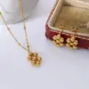 Wholesale PVD Coated Real Gold Plated 18K Gold Printing 304 Stainless Steel Simple Style Waterproof Non Tarnish