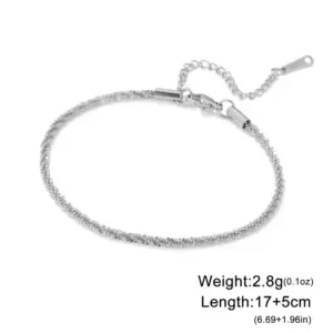 Steel Color Sparkling Chain