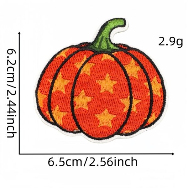Wholesale New Colorful Plaid Pumpkin Embroidery Cloth Stickers Computer Embroidery Clothing Accessories Ironing Cloth Label Patch Accessories Ready Stock