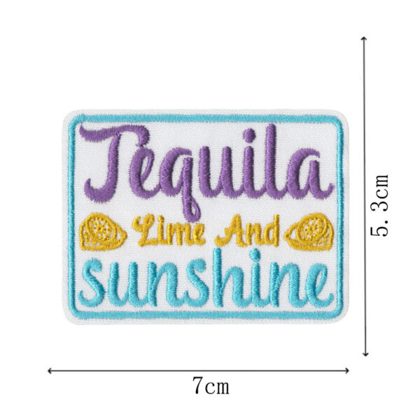 Wholesale Embroidered patches for shoes, hats, bags, and accessories; original cartoon English letter adhesive patches