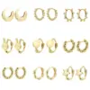 Wholesale Fashion Rabbit Geometric Plating Copper Earrings