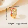 1 Piece Elegant Luxurious Geometric Plating Copper Zircon Ear Cus