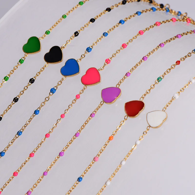 Wholesale Sweet Heart Shape 316 Stainless Steel Bracelets In Bulk
