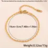 PVD Coated Real Gold Plated Eye Solid Color 304 Stainless Steel Simple Style Waterproof Non Tarnish 304 Stainless Steel Lobster Trigger Clasp Closure Bracelets