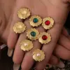 Wholesale Style Women's 316 Stainless Steel Bowknot Flower Colorful Geometric Spiral Pearl Inlaid 18K Gold Plated Vacuum Electroplating Furnace Baking Series Earrings