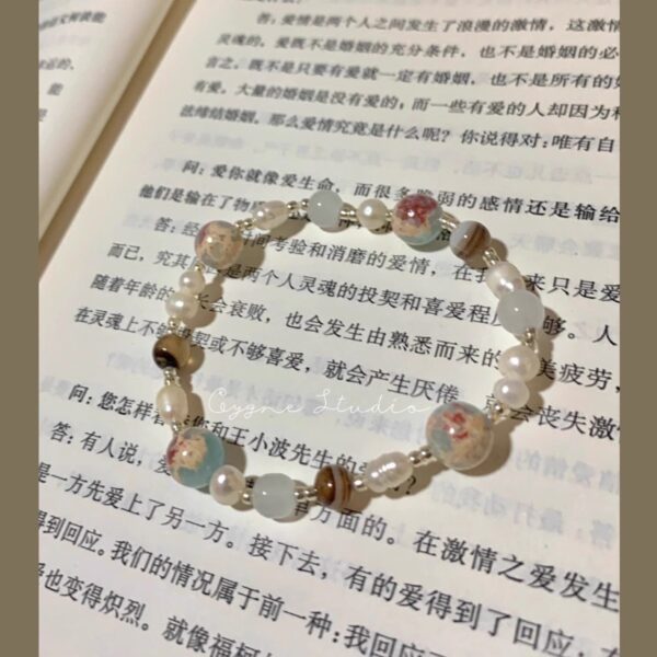 Wholesale Shoushan Stone Pearl Beaded Bracelet for Girls 2024 New Fashionable High-end Light Luxury Niche Exquisite BFF Hand