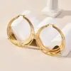 Wholesale Real Gold Plated Heart Shape 304 Stainless Steel Elegant Glam Shiny Waterproof Non Tarnish Earrings