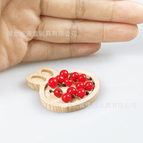 Wholesale dollhouse Accessories dollhouse Mini Cherry Model Play House Toy diy Clay Miniature Food Toy Scene