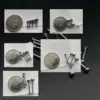 Wholesale Medical Grade 304 Stainless Steel Geometric Pattern Lip Studs Earrings Round Ball Lip Studs Tongue Studs Eyebrow Studs Underarm Studs Piercing Jewelry