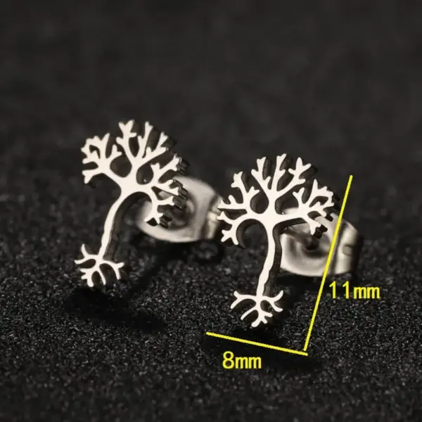 PVD Coated Real Gold Plated Leaf Heart Shape Stainless Steel Waterproof Non Tarnish Ear Studs