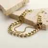 Wholesale Simple Double Layer Stainless Steel Chain Bracelet