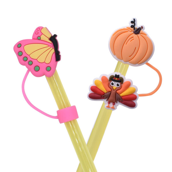 Wholesale Random 100pcs Creative Dustproof Straw Cap Accessories