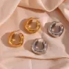 oly-6b00c419444f66567b4139e8aeba7799 Wholesale PVD Coated Real Gold Plated 18K Gold Solid Color 304 Stainless Steel Simple Style Waterproof Non Tarnish Ear Studs