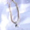 Wholesale Luxurious Simple Style Shiny Star Heart Shape Copper 18k Gold Plated Silver Plated Zircon Pendant Necklace In Bulk