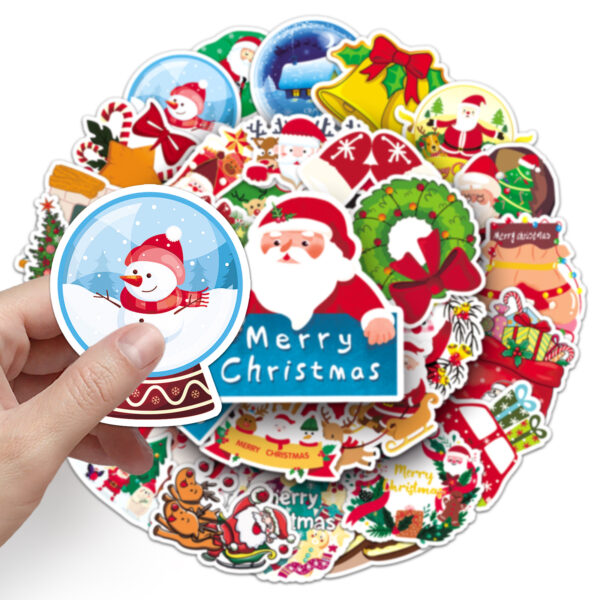 oly-6b031e08497049a8049355928313e74c Wholesale 52pcs/pack Christmas Personality Cartoon Festival Stickers