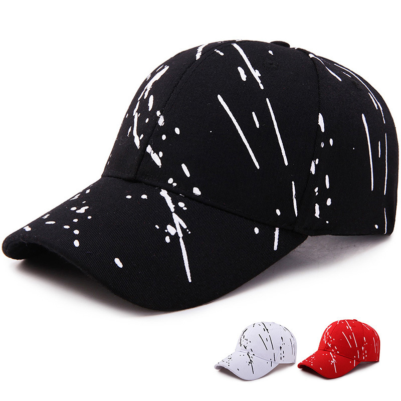 Wholesale Hat Men's and Women's Autumn Baseball Cap Casual Graiti Korean-style Trendy Printed Cap Sun Hat Outdoor Sun Hat