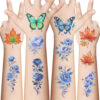 Wholesale Cross-border new rich flower tattoo waterproof party gift funny fun face stickers cross-border