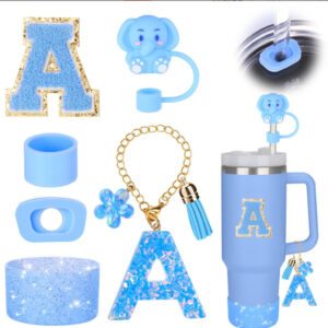 Blue elephant set (remarks on letter style) / 6 piece set