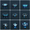 Wholesale Jewelry Sweet Heart Shape Butterfly 201 Stainless Steel Zircon Luminous Inlay Stainless Steel Rings