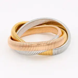 Rose Gold-Steel-Np04 Gold / 18cm (Ring Size 5.7cm)