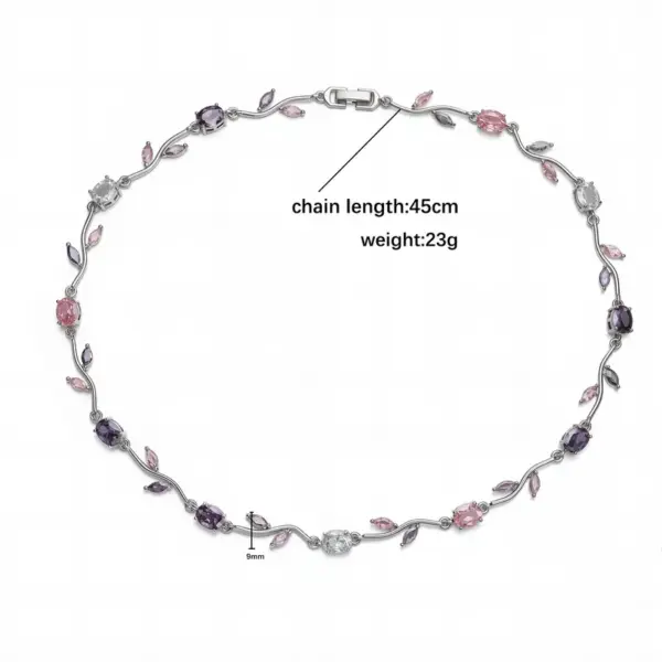 Wholesale Jewelry Elegant Luxurious Romantic Branches And Leaves Flower Copper Zircon 18K Gold Plated Plating Inlay Handmade Chain Bracelets