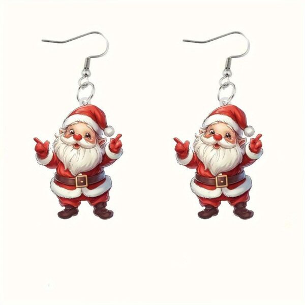 Wholesale Cartoon Santa Claus Acrylic Earrings