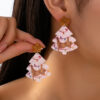Wholesale Christmas tree, snowman, bow earrings