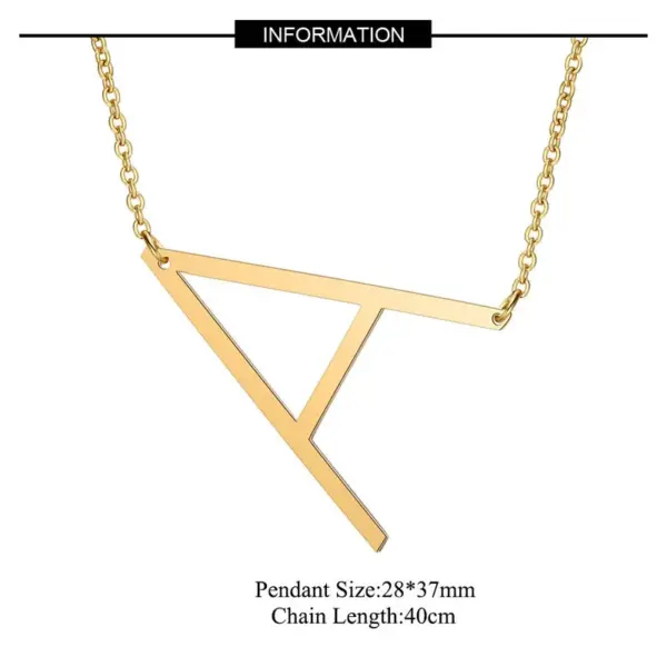 Stainless Steel Fashion Polishing Letter Necklace