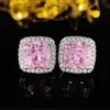 Wholesale Fashion Geometric Copper Zircon Earrings 1 Pair