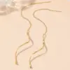 PVD Coated Real Gold Plated 18K Gold Solid Color 304 Stainless Steel Casual Elegant Simple Style Waterproof Non Tarnish 304 Stainless Steel Ear Line